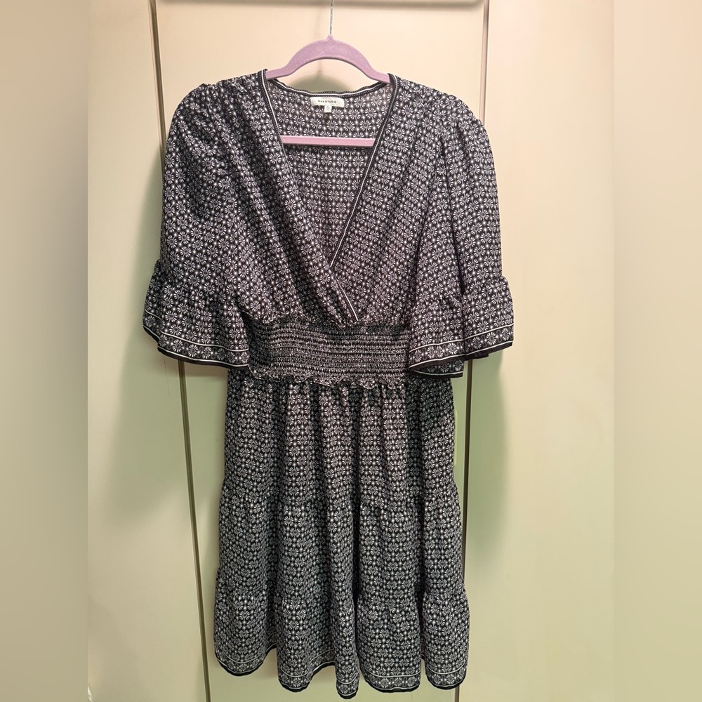 Max Studio Black and White Patterned dress
